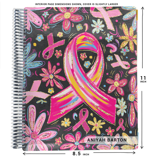 Teacher Checklist Planner - Floral Breast Cancer