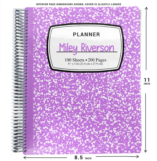Teacher Checklist Planner - Purple Composition