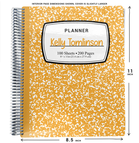 Teacher Checklist Planner - Yellow Composition