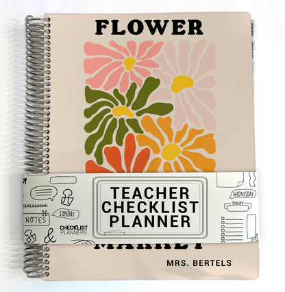 Teacher Checklist Planner - Flower Market