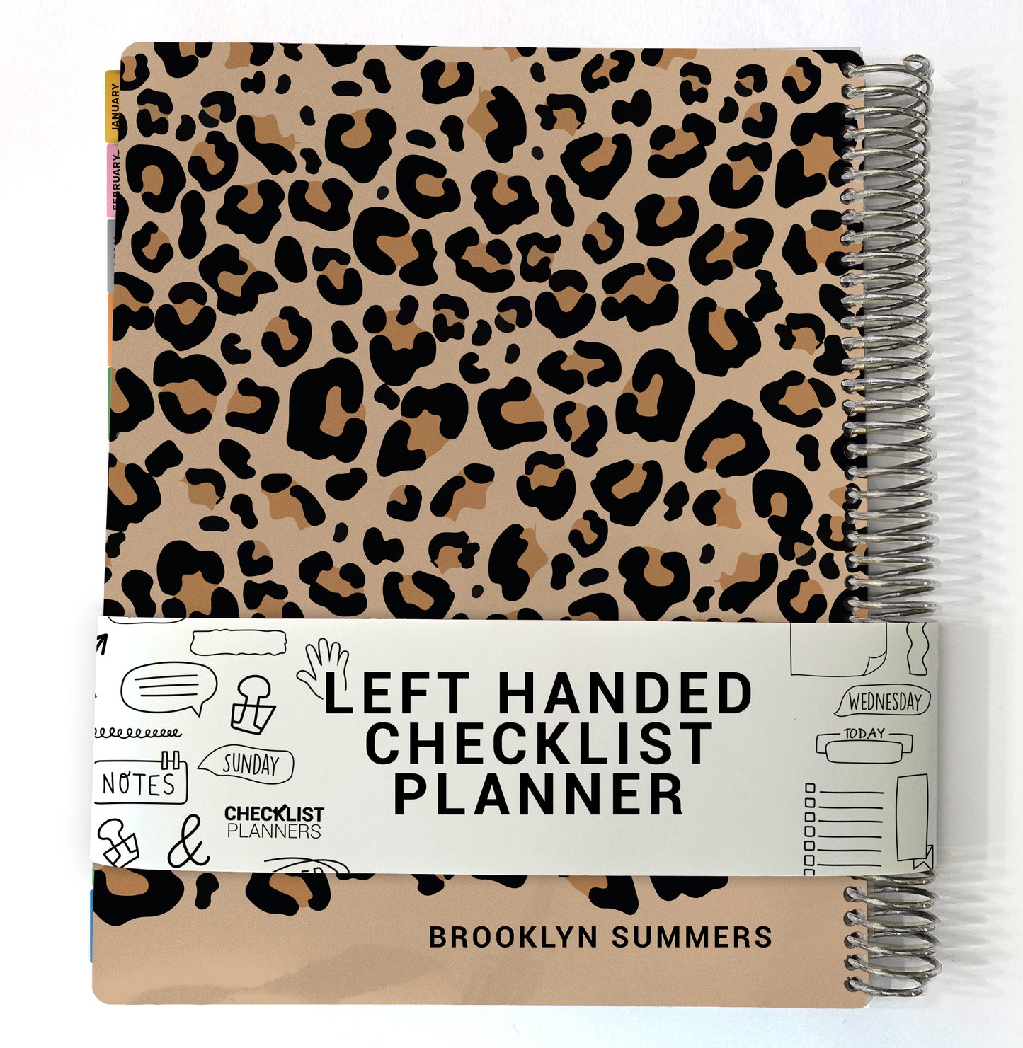 Left Hand Checklist Planner - Cheetah