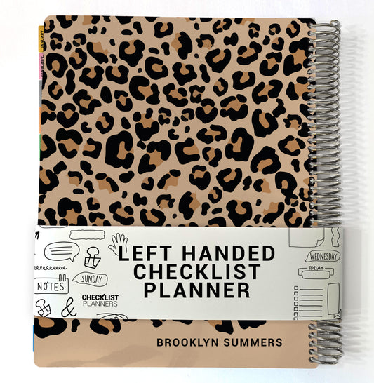 Left Hand Checklist Planner - Cheetah