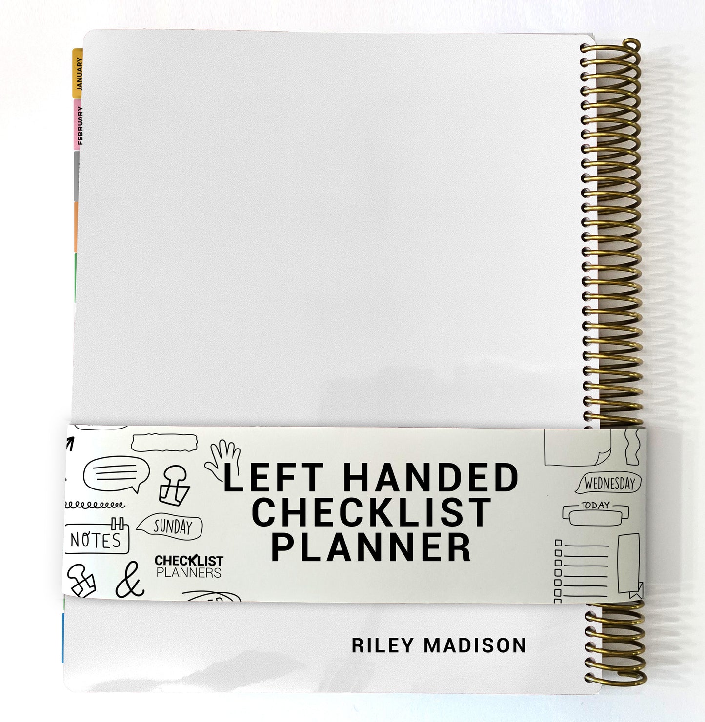 Left Hand Checklist Planner - Minimalist White