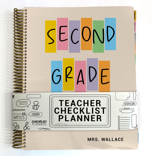 Teacher Checklist Planner - 2nd Grade