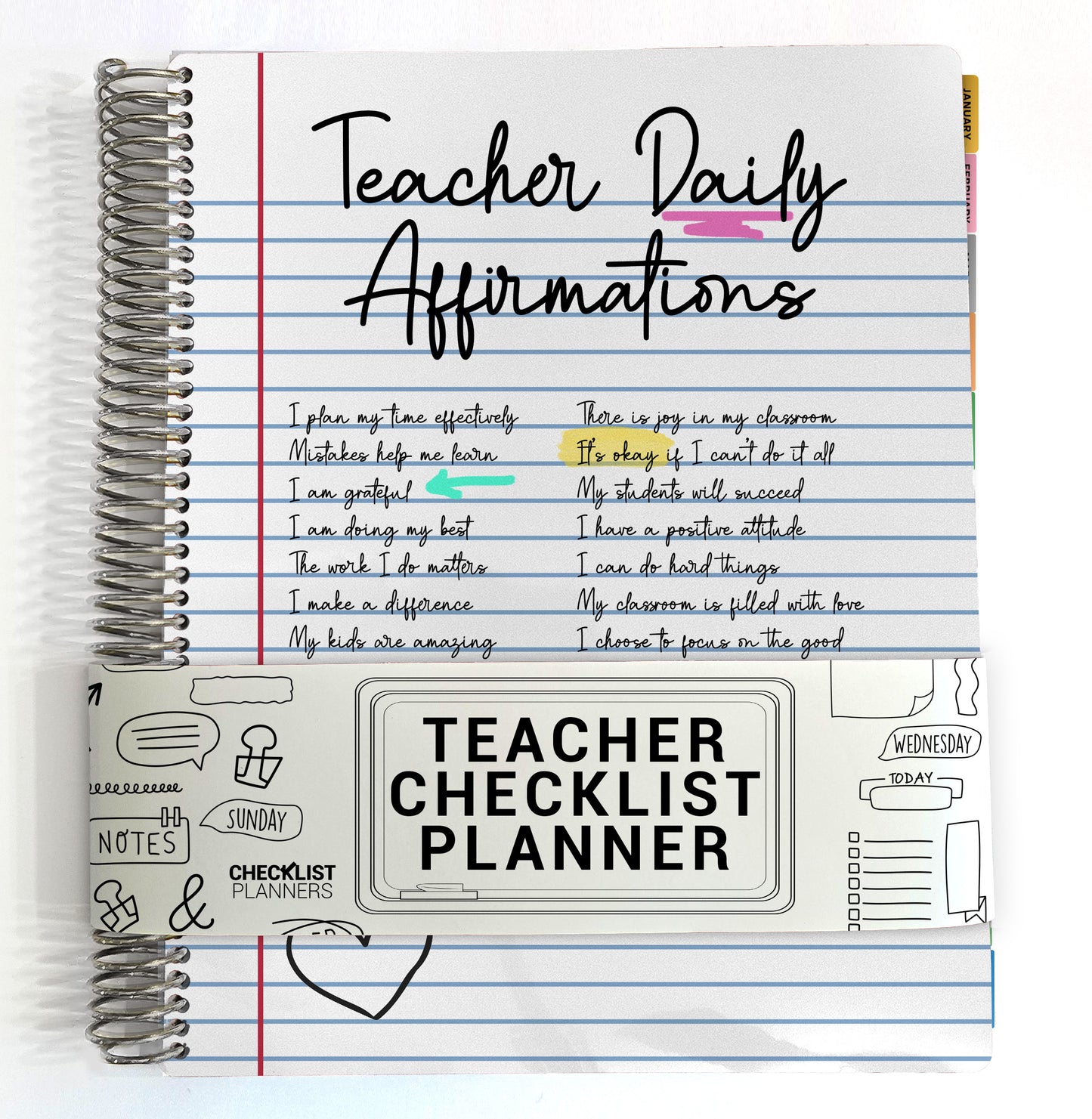 Teacher Checklist Planner - Daily Affirmations