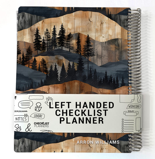 Left Hand Checklist Planner - Mountains