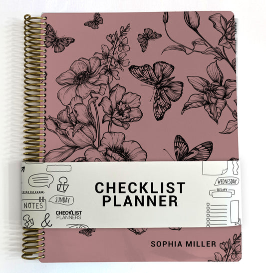 Checklist Planner - Butterfly Floral