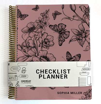 Checklist Planner - Butterfly Floral