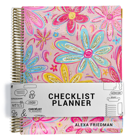 Checklist Planner - Happy Floral