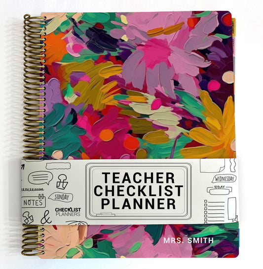 Teacher Checklist Planner - Paint Strokes