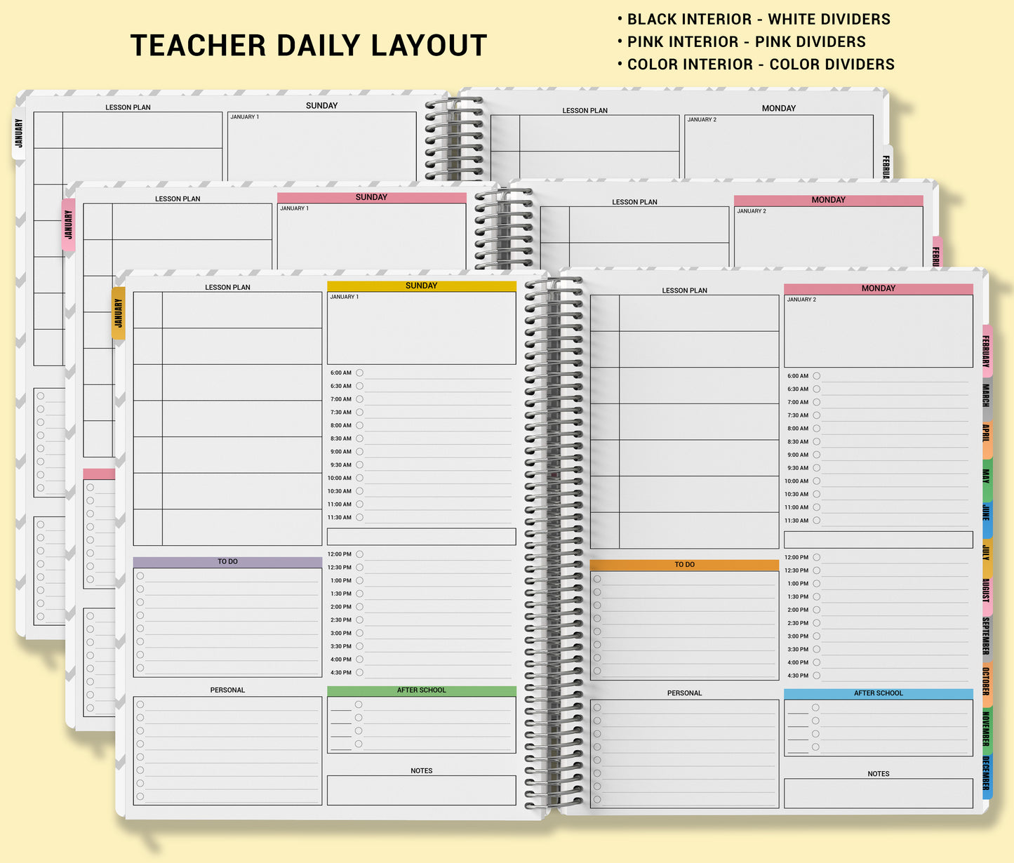 Teacher Checklist Planner - Retro Pink Flowers