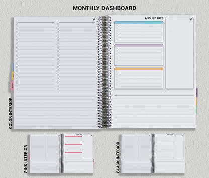 a planner book with a spiral bound page