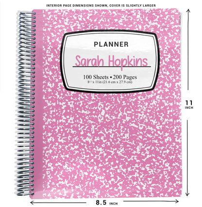Teacher Checklist Planner - Pink Composition