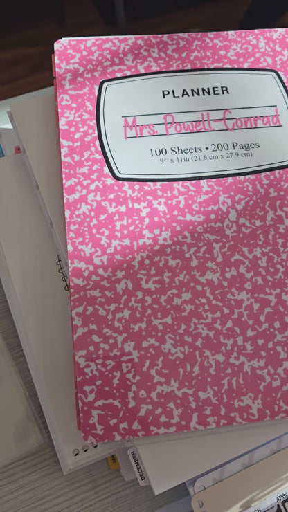 Left Hand Checklist Planner - Pink Composition