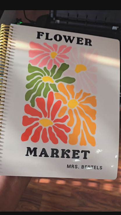 Teacher Checklist Planner - Flower Market