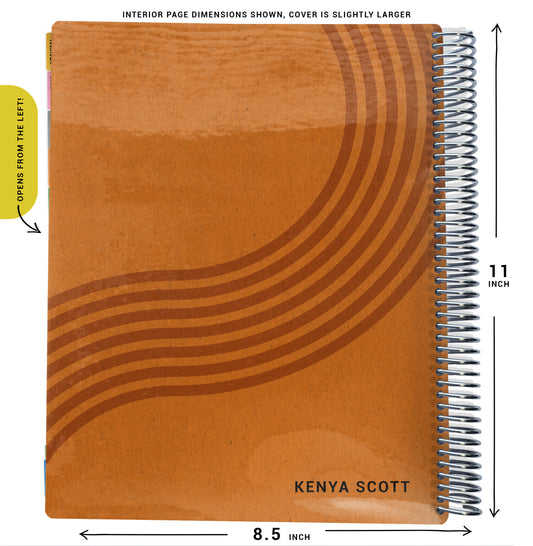 Left Hand Checklist Planner - Pumpkin Curve