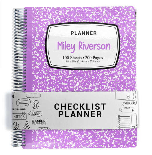 Checklist Planner - Purple Composition