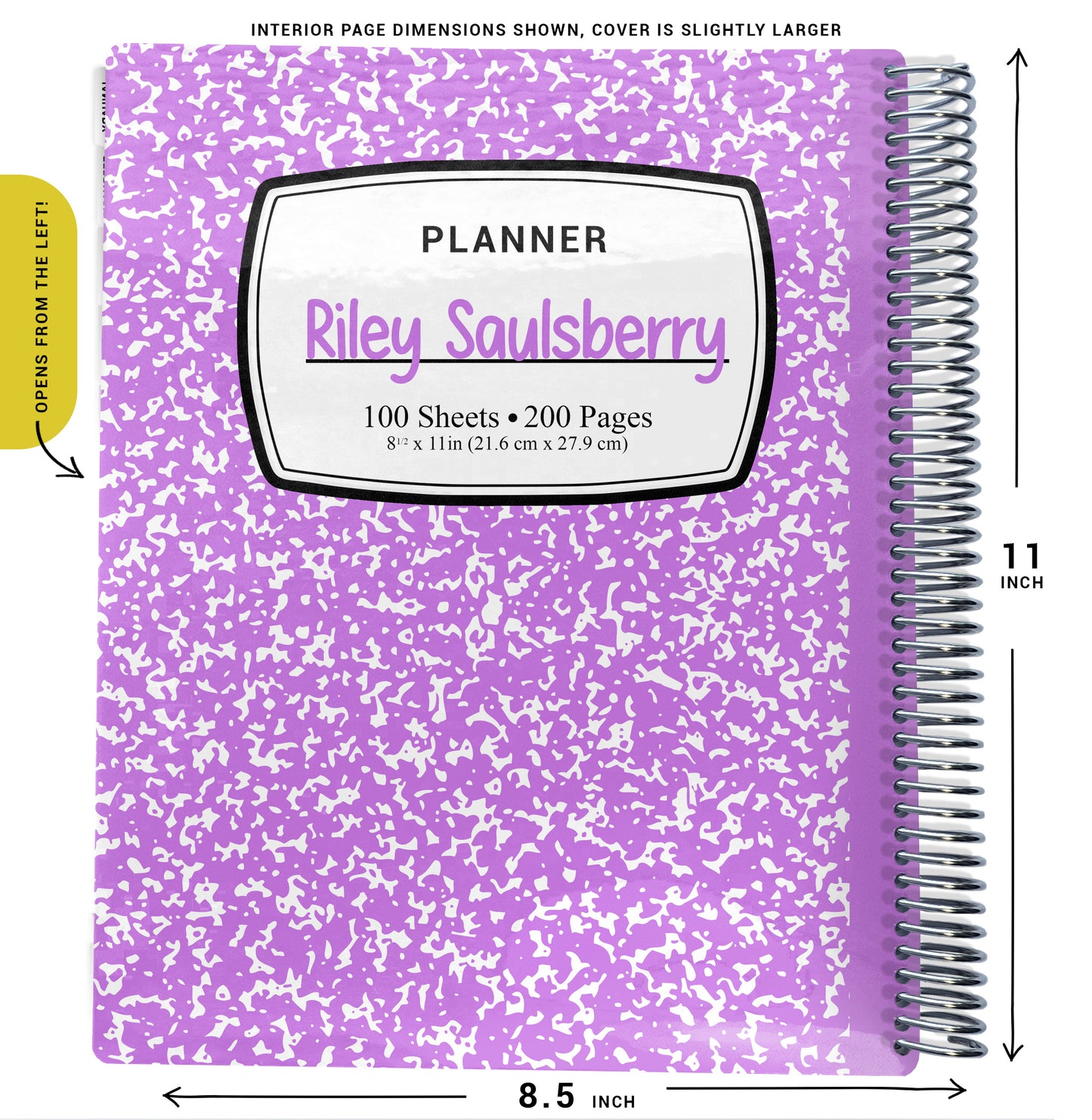 Left Hand Checklist Planner - Purple Composition