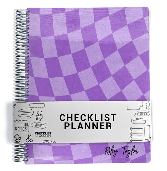Checklist Planner - Purple Wavy